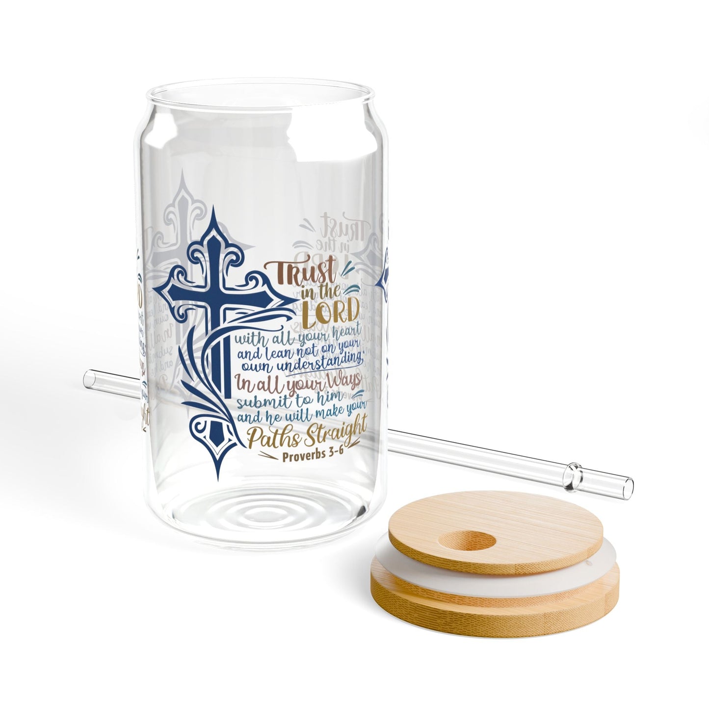 Proverbes 3 - 6 Cup Glass, 16oz - Mug - Nazareth Treasures
