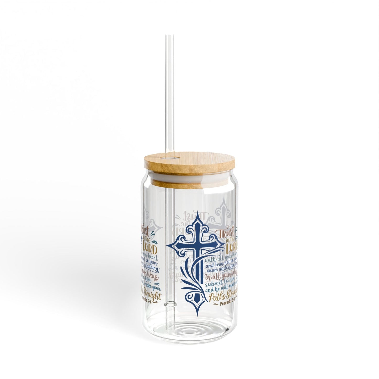 Proverbes 3 - 6 Cup Glass, 16oz - Mug - Nazareth Treasures