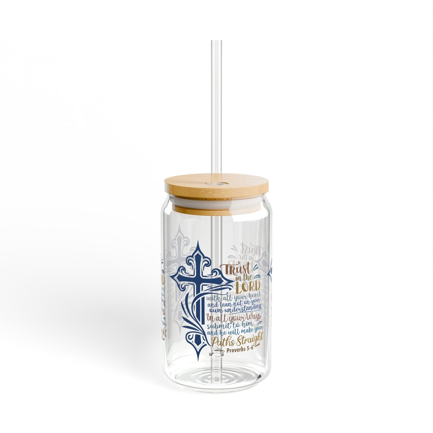 Proverbes 3 - 6 Cup Glass, 16oz - Mug - Nazareth Treasures