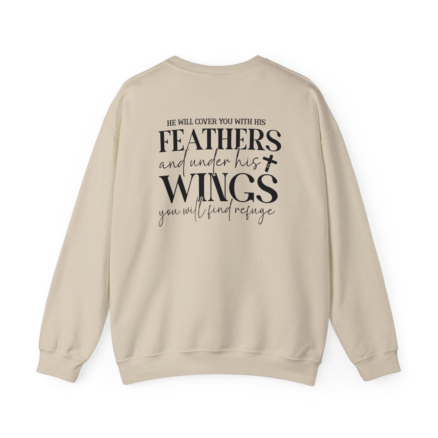 Psalm 91:4 - Crewneck Sweatshirt - Sweatshirt - Nazareth Treasures