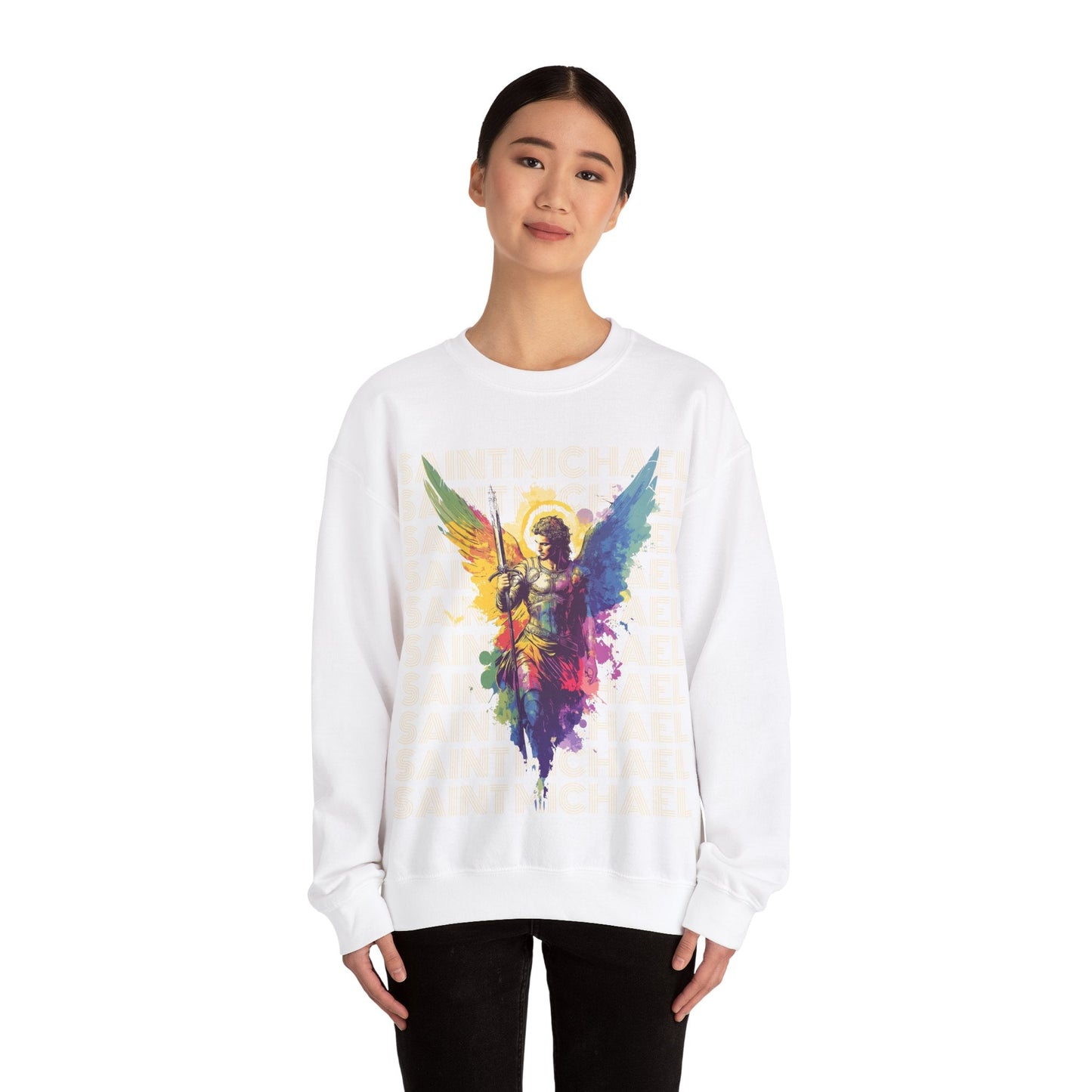 Saint Michael the Archangel Sweatshirt - Sweatshirt - Nazareth Treasures