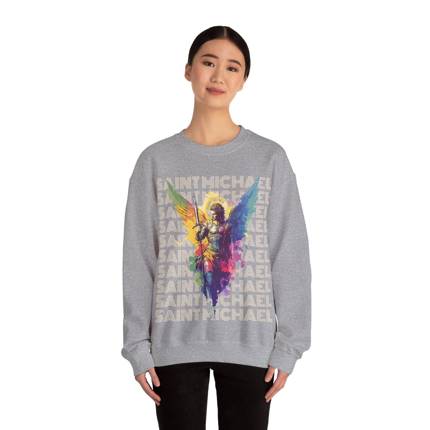 Saint Michael the Archangel Sweatshirt - Sweatshirt - Nazareth Treasures