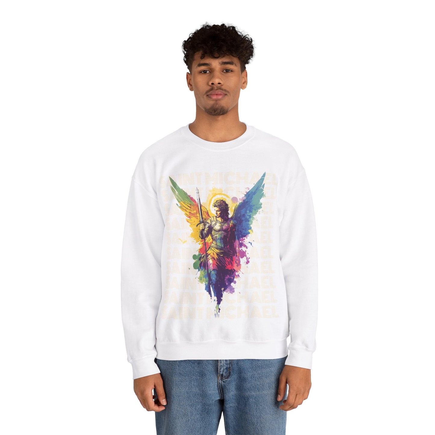 Saint Michael the Archangel Sweatshirt - Sweatshirt - Nazareth Treasures
