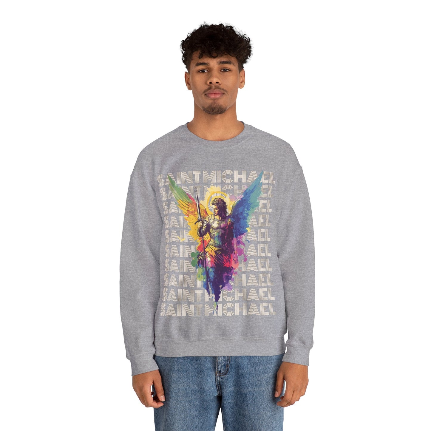 Saint Michael the Archangel Sweatshirt - Sweatshirt - Nazareth Treasures