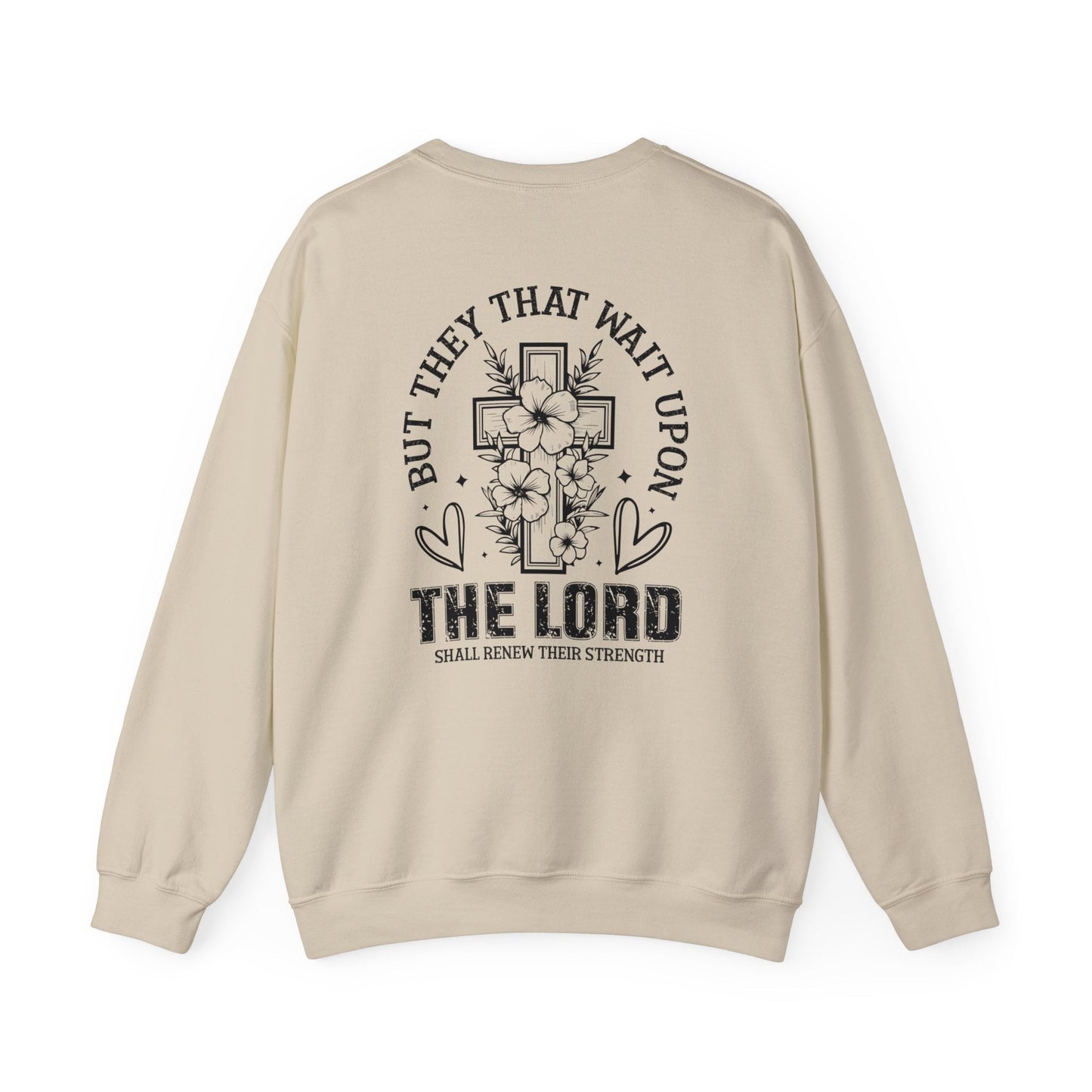 Soaring on Wings Like Eagles Crewneck Sweatshirt - Sweatshirt - Ash - Nazareth Treasures