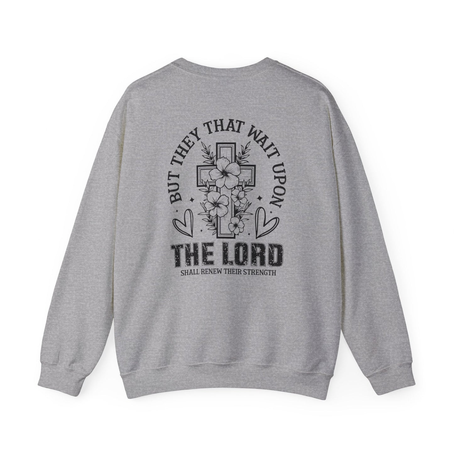 Soaring on Wings Like Eagles Crewneck Sweatshirt - Sweatshirt - Ash - Nazareth Treasures