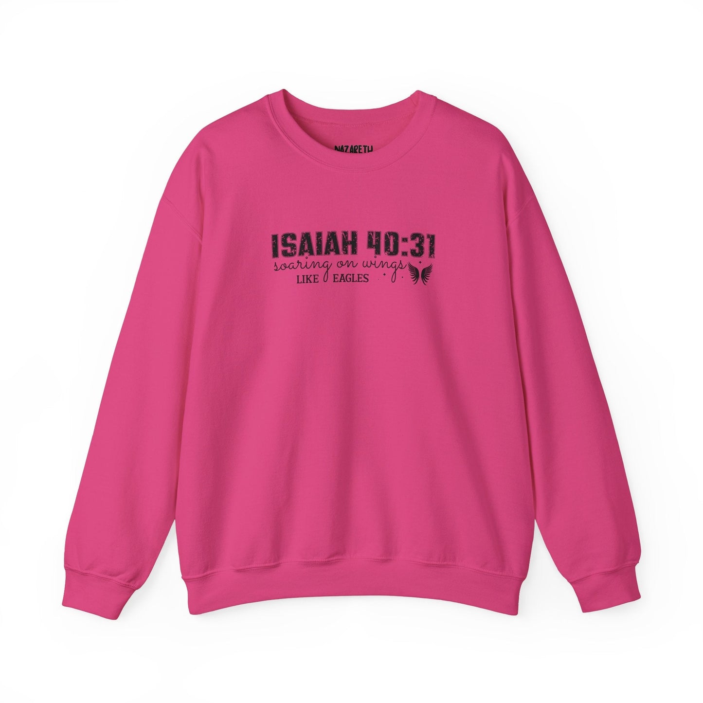 Soaring on Wings Like Eagles Crewneck Sweatshirt - Sweatshirt - Heliconia - Nazareth Treasures
