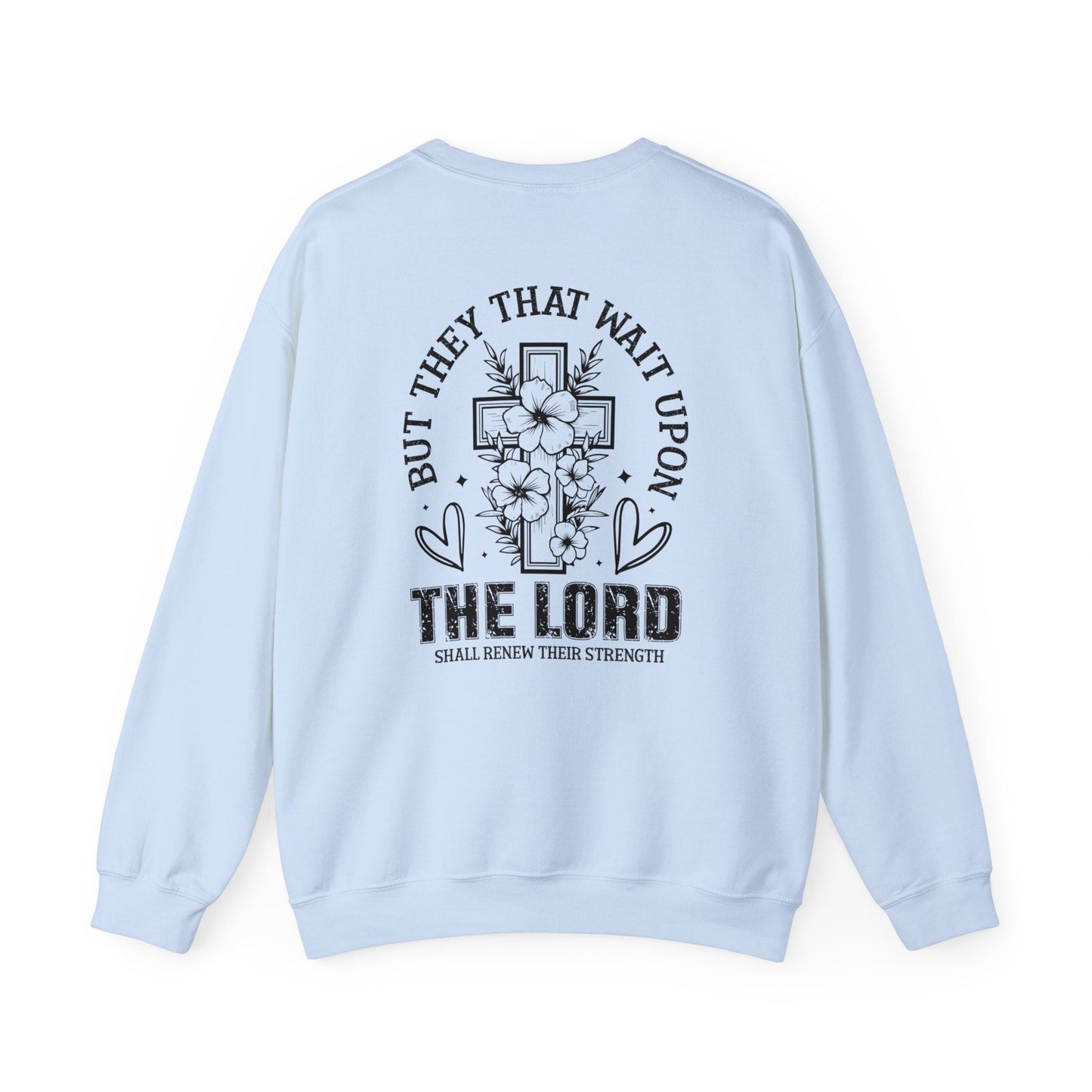 Soaring on Wings Like Eagles Crewneck Sweatshirt - Sweatshirt - Ash - Nazareth Treasures