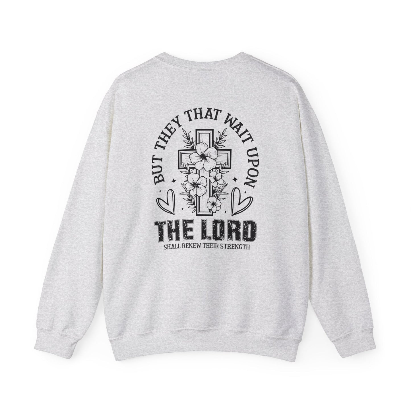 Soaring on Wings Like Eagles Crewneck Sweatshirt - Sweatshirt - Ash - Nazareth Treasures