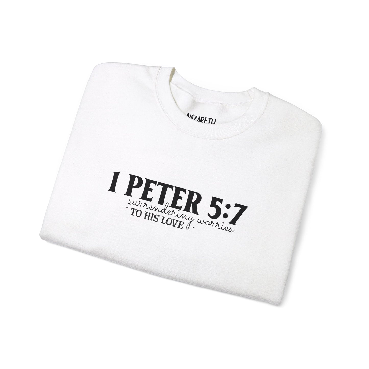 Surrendering Worries to His Love Crewneck Sweatshirt - Sweatshirt - Nazareth Treasures