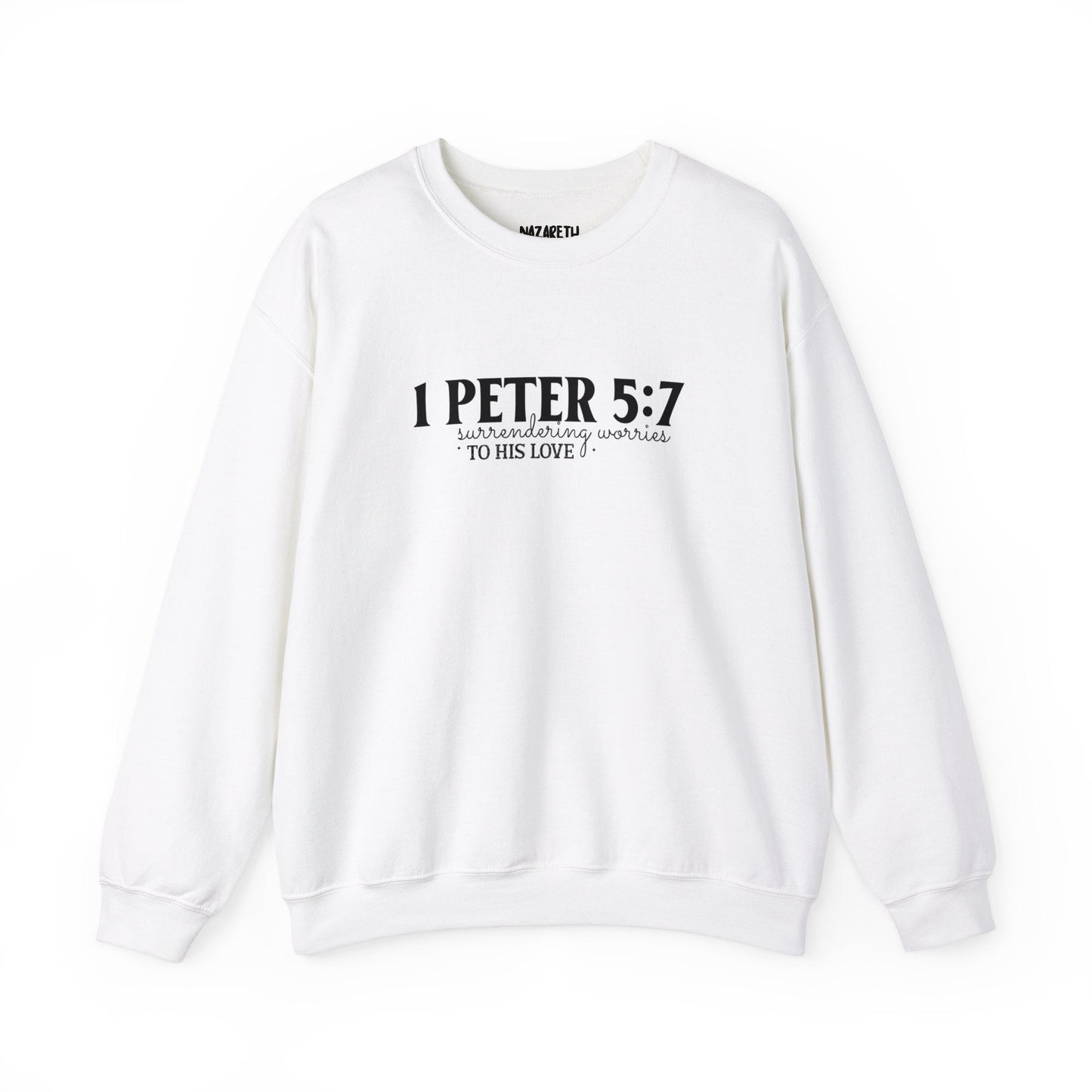 Surrendering Worries to His Love Crewneck Sweatshirt - Sweatshirt - Nazareth Treasures
