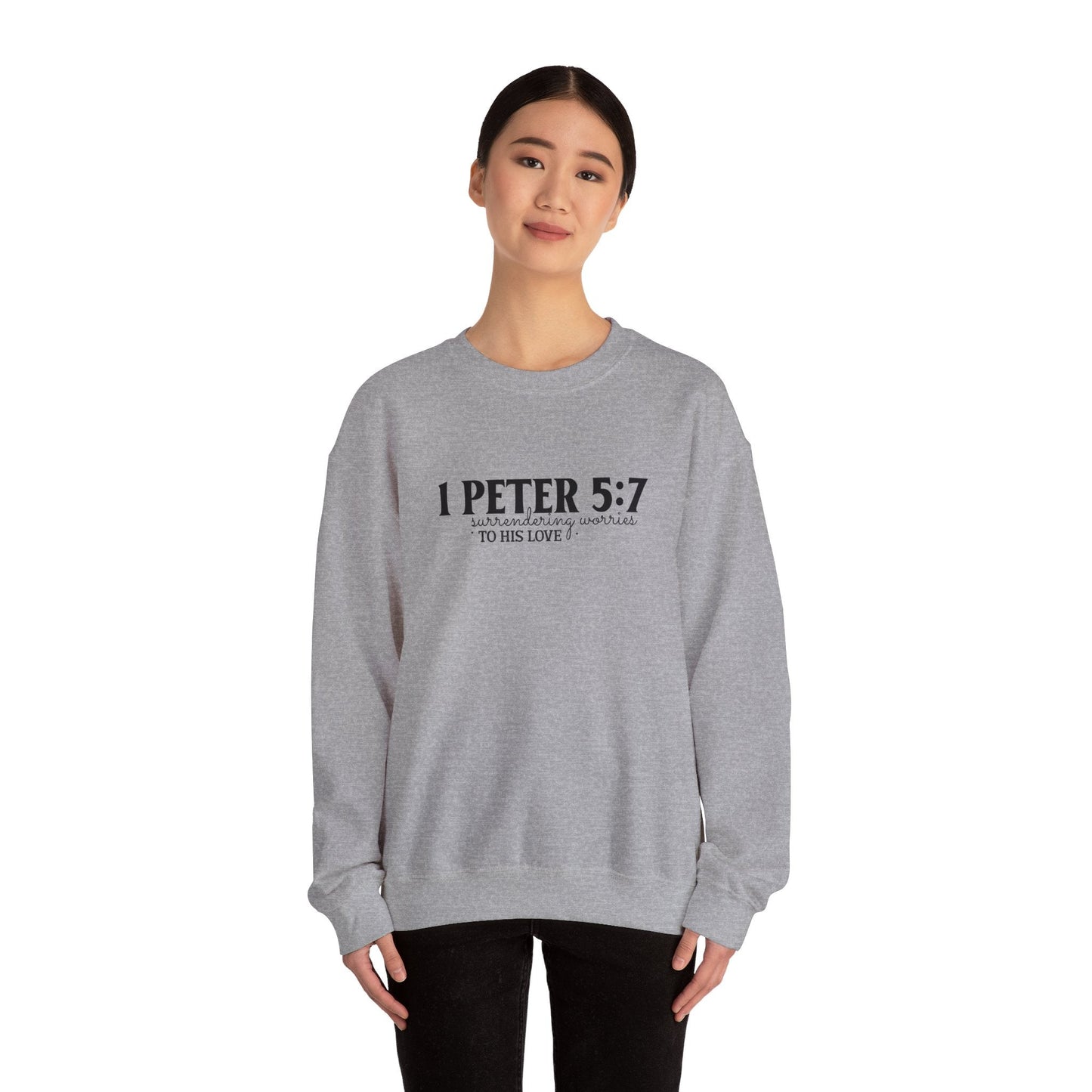 Surrendering Worries to His Love Crewneck Sweatshirt - Sweatshirt - Nazareth Treasures