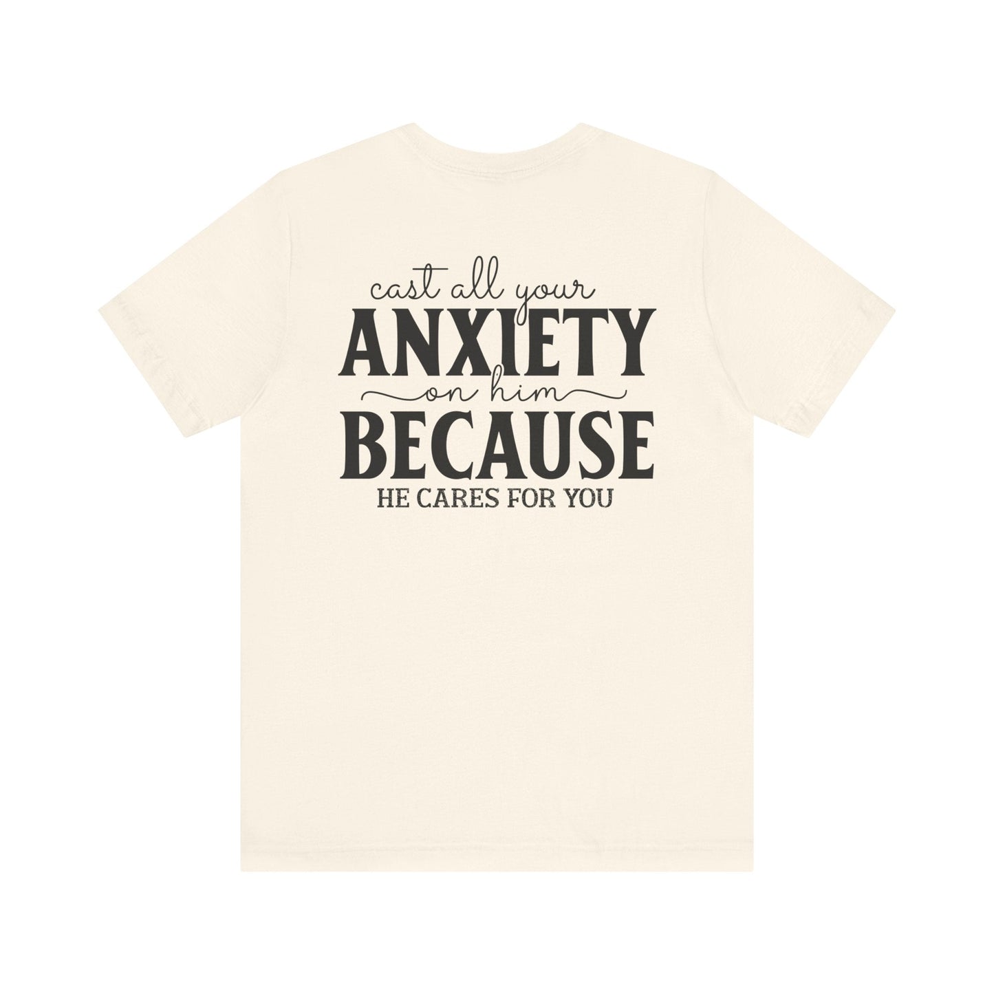 Surrendering Worries to His Love - Peter 5:7 - Unisex T-Shirt - T-Shirt - Nazareth Treasures