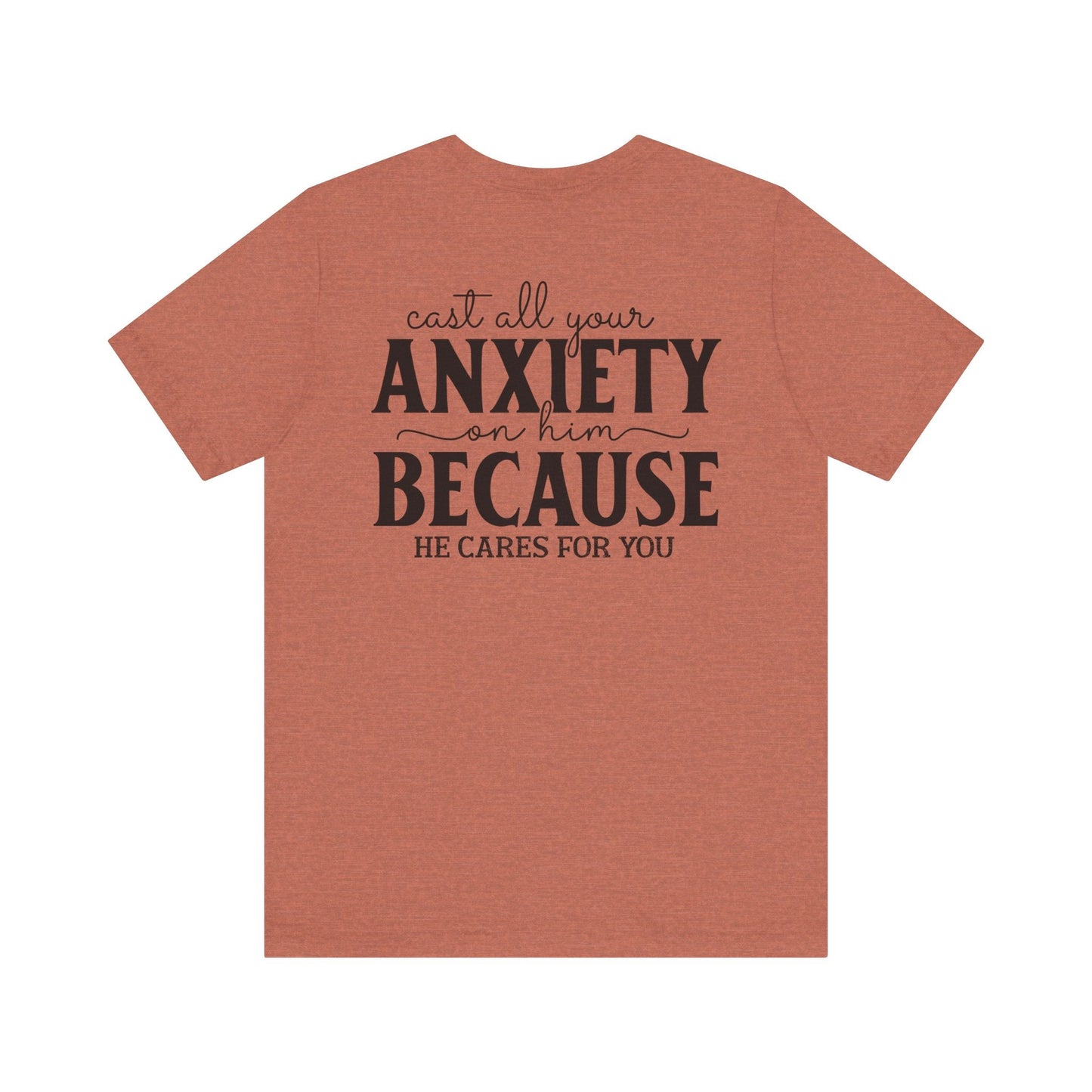 Surrendering Worries to His Love - Peter 5:7 - Unisex T-Shirt - T-Shirt - Nazareth Treasures