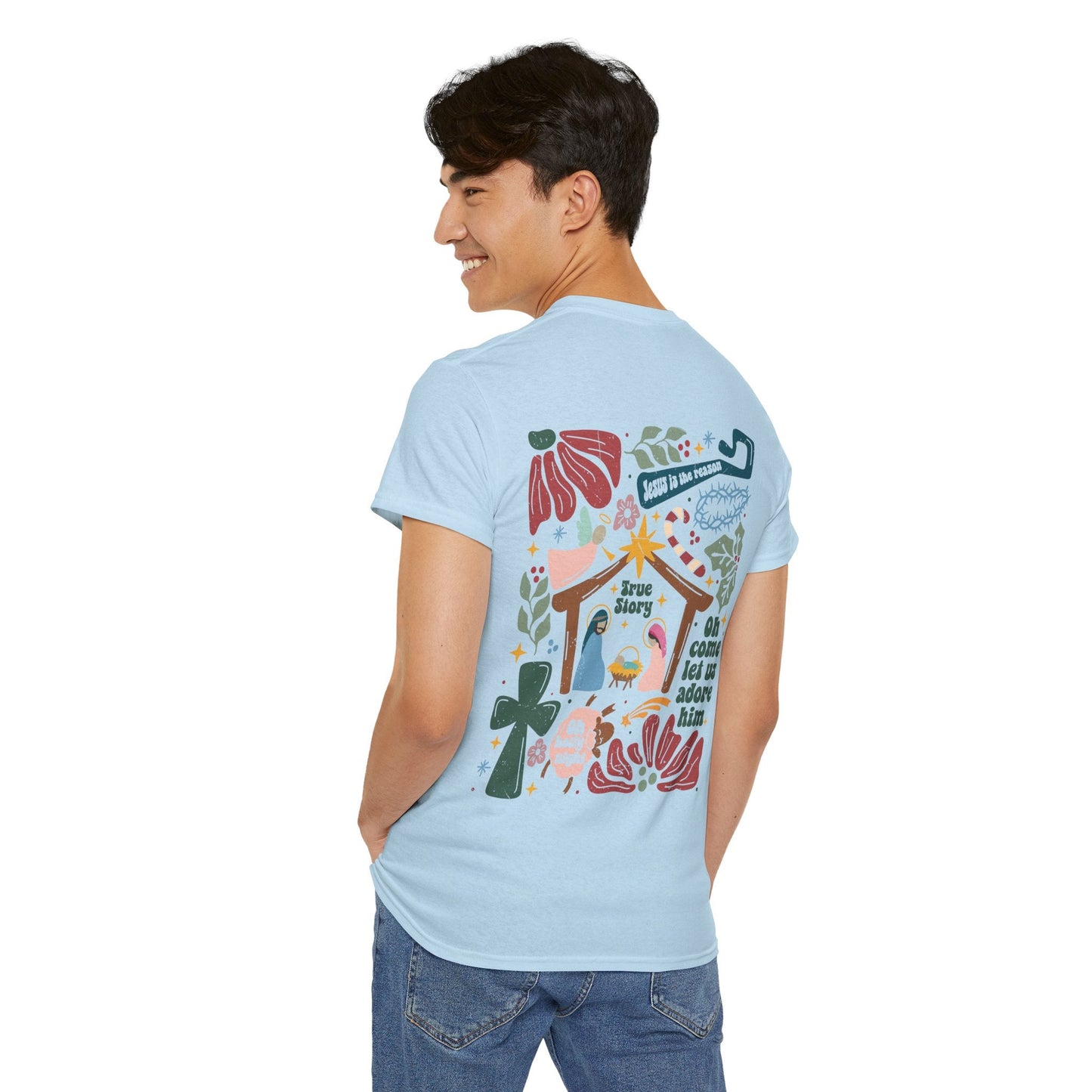 True Story Nativity - Jesus Is the Reason - Christmas T - shhirt - T-Shirt - Nazareth Treasures