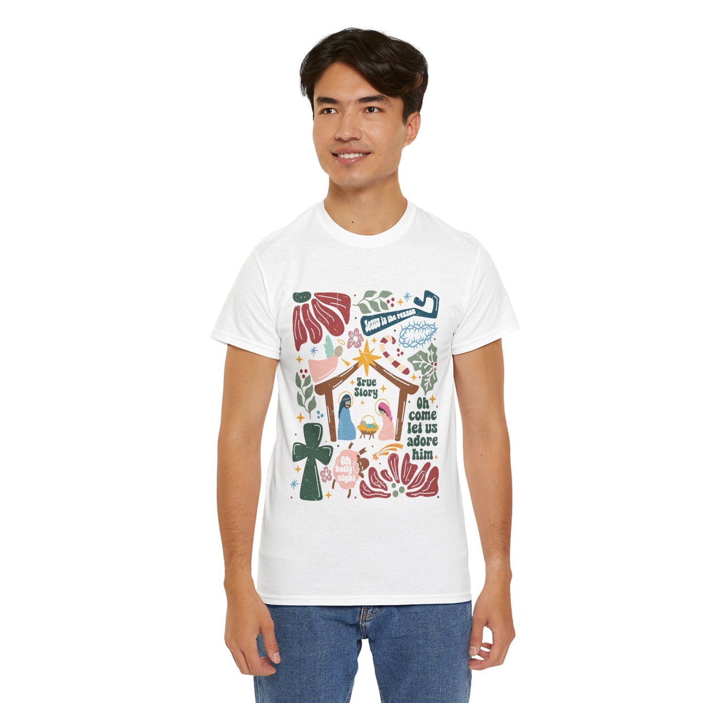 True Story Nativity - Jesus Is the Reason - Christmas T - shhirt - T-Shirt - Nazareth Treasures