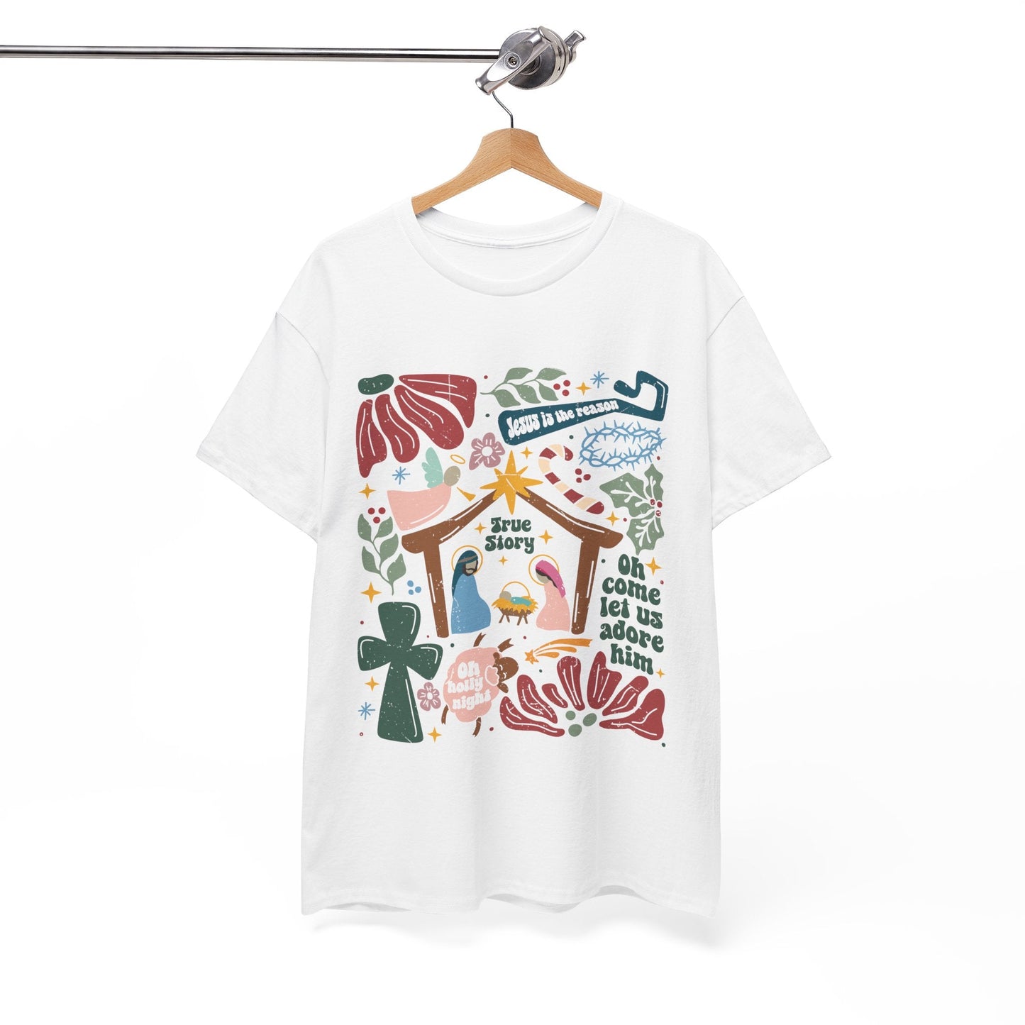 True Story Nativity - Jesus Is the Reason - Christmas T - shhirt - T-Shirt - Nazareth Treasures