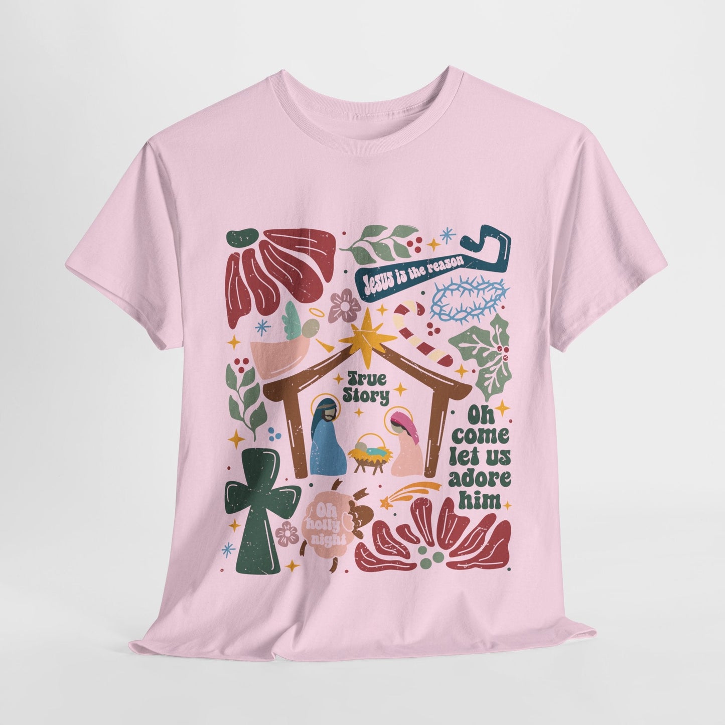 True Story Nativity - Jesus Is the Reason - Christmas T - shhirt - T-Shirt - Nazareth Treasures