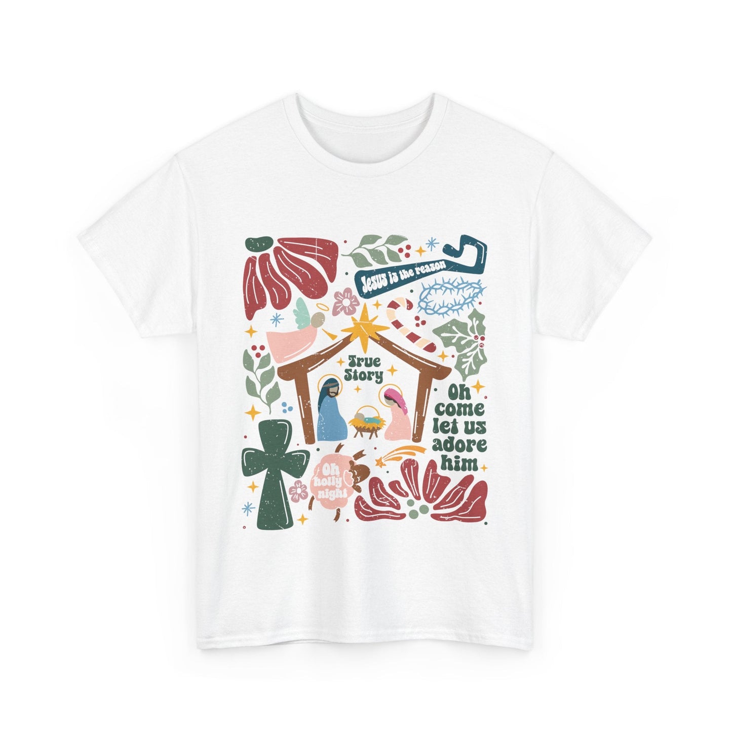 True Story Nativity - Jesus Is the Reason - Christmas T - shhirt - T-Shirt - Nazareth Treasures