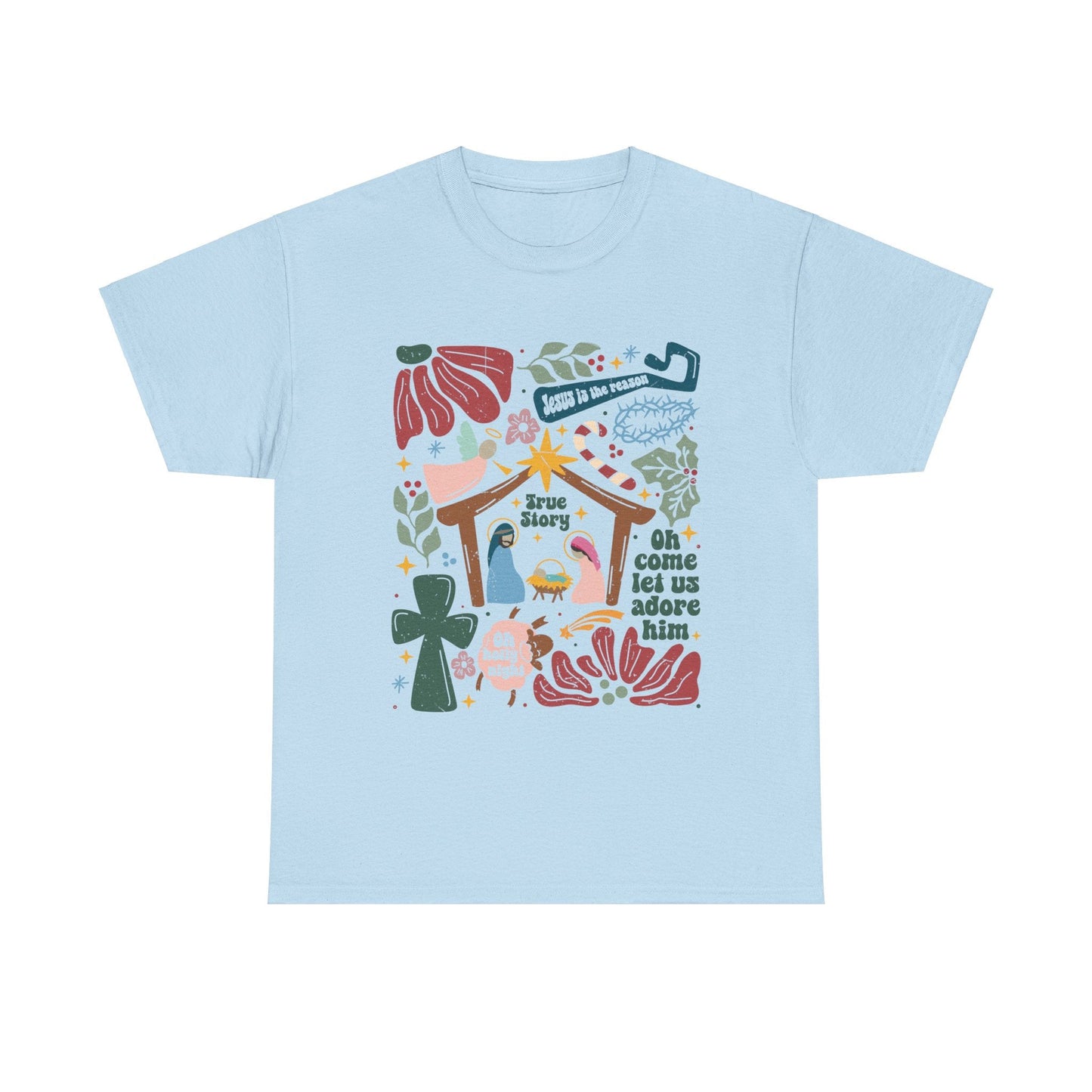 True Story Nativity - Jesus Is the Reason - Christmas T - shhirt - T-Shirt - Nazareth Treasures