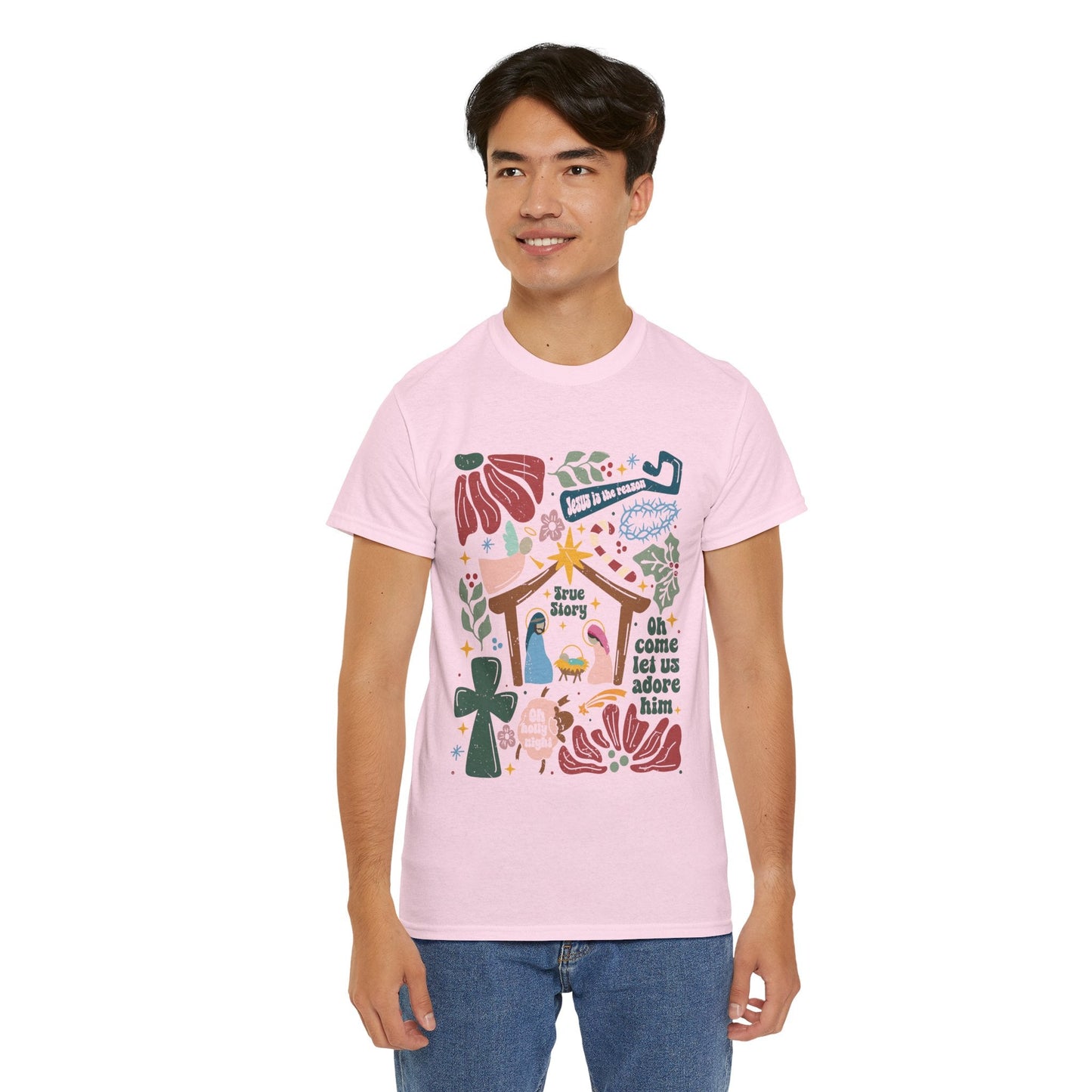 True Story Nativity - Jesus Is the Reason - Christmas T - shhirt - T-Shirt - Nazareth Treasures