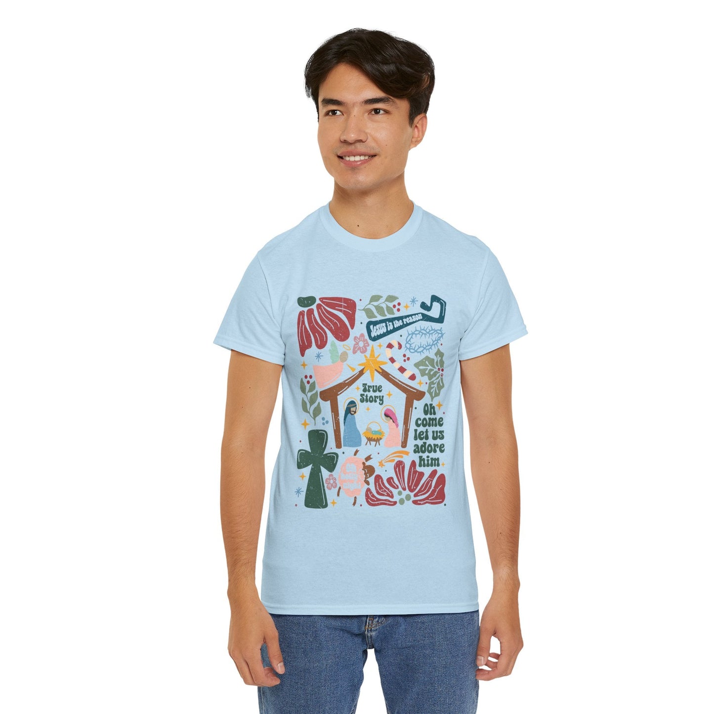 True Story Nativity - Jesus Is the Reason - Christmas T - shhirt - T-Shirt - Nazareth Treasures