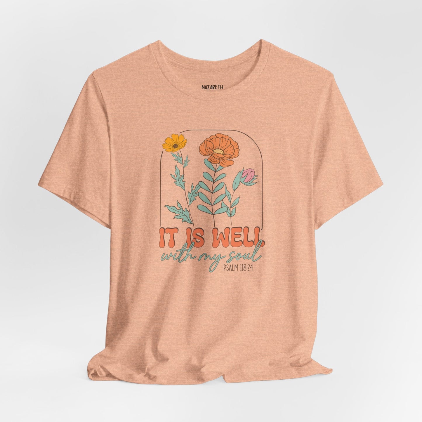 Vintage Grace Tshirt 'It is well with my soul' - T-Shirt - Nazareth Treasures