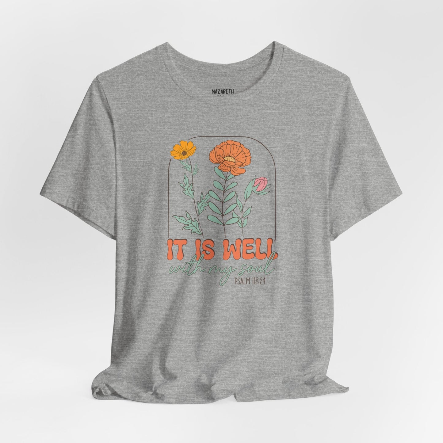Vintage Grace Tshirt 'It is well with my soul' - T-Shirt - Nazareth Treasures