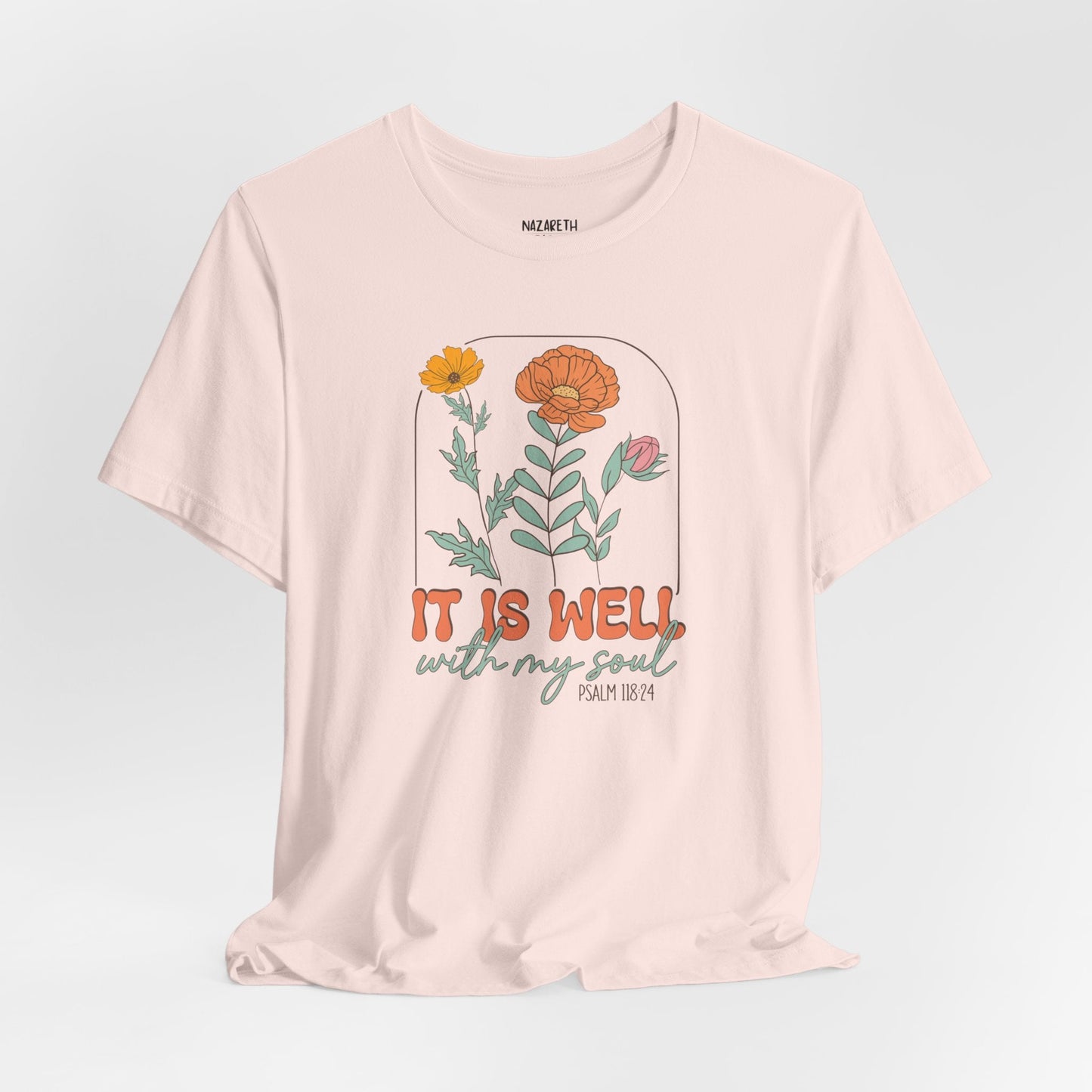 Vintage Grace Tshirt 'It is well with my soul' - T-Shirt - Nazareth Treasures
