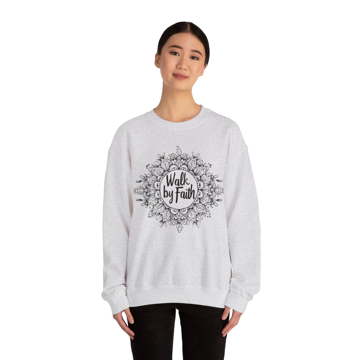 Walk By Faith Crewneck Sweatshirt - Sweatshirt - Nazareth Treasures