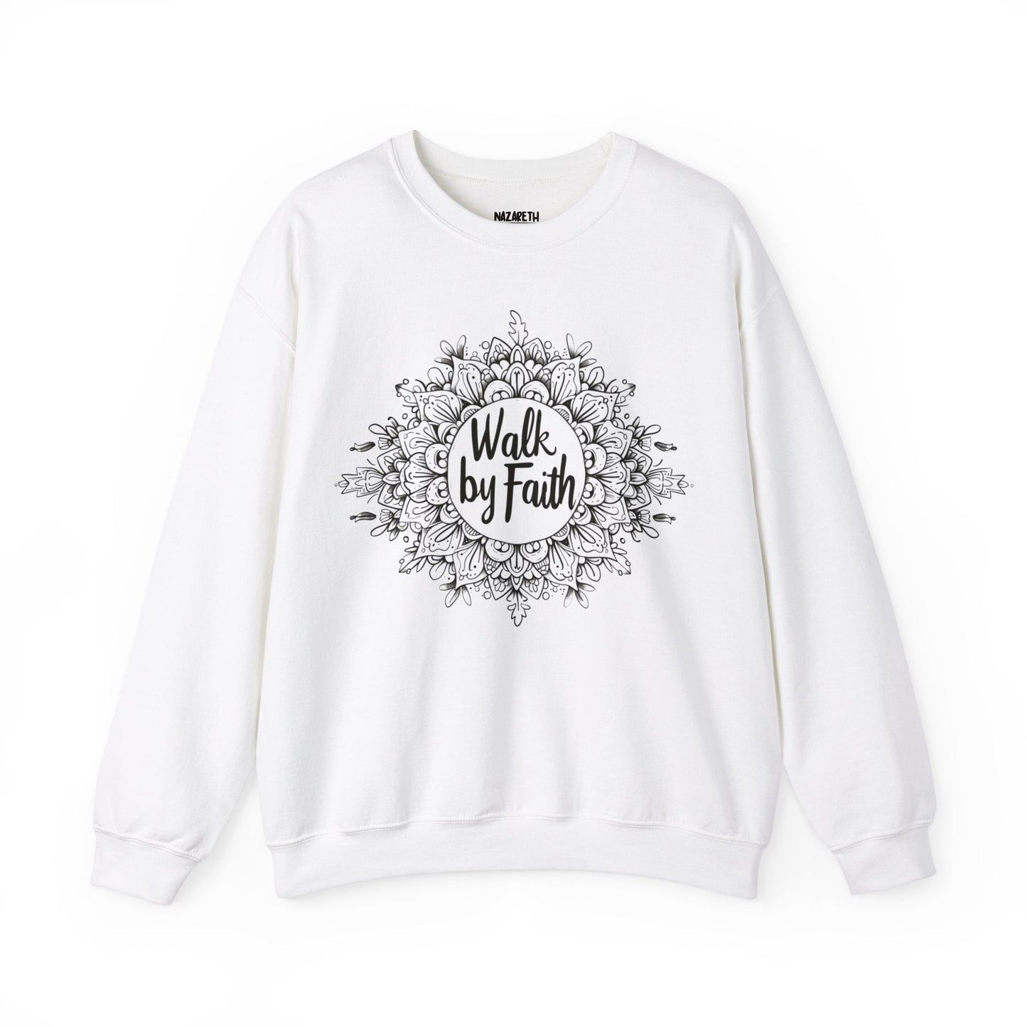Walk By Faith Crewneck Sweatshirt - Sweatshirt - Nazareth Treasures