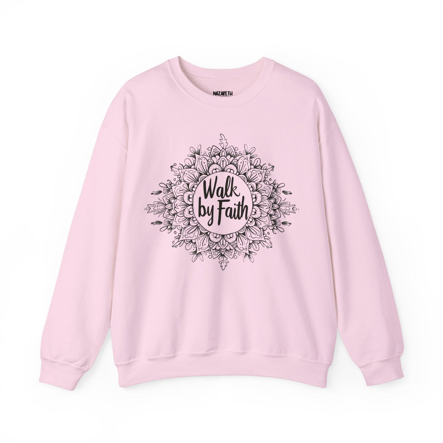 Walk By Faith Crewneck Sweatshirt - Sweatshirt - Nazareth Treasures
