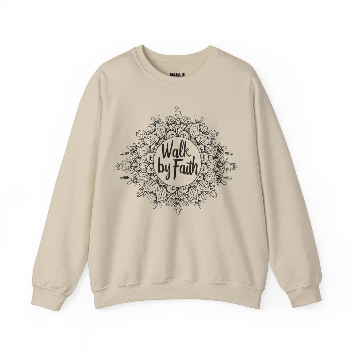 Walk By Faith Crewneck Sweatshirt - Sweatshirt - Nazareth Treasures