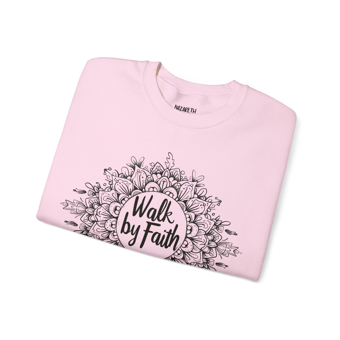 Walk By Faith Crewneck Sweatshirt - Sweatshirt - Nazareth Treasures