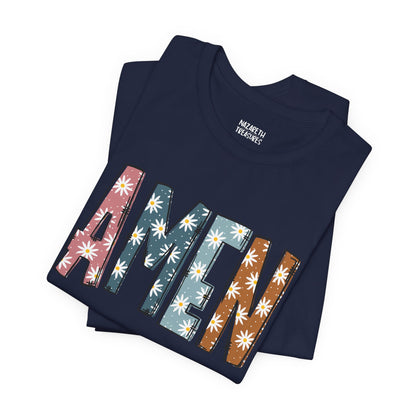 Amen Flowers Boho T-Shirt - Nazareth Treasures