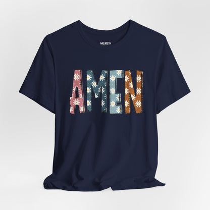 Amen Flowers Boho T-Shirt - Nazareth Treasures