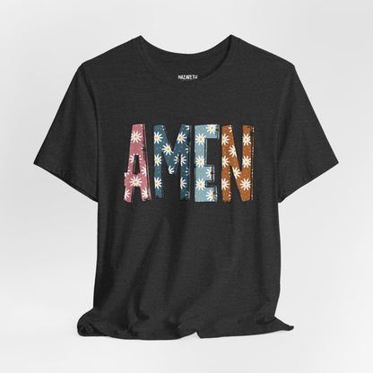 Amen Flowers Boho T-Shirt - Nazareth Treasures