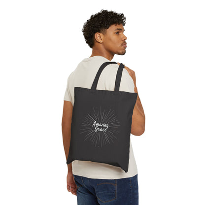 Amazing Grace - Black - Cotton Tote Bag - Nazareth Treasures
