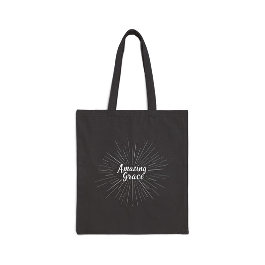 Amazing Grace - Black - Cotton Tote Bag - Nazareth Treasures