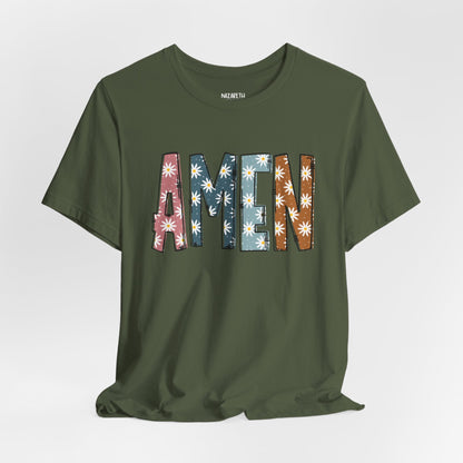 Amen Flowers Boho T-Shirt - Nazareth Treasures