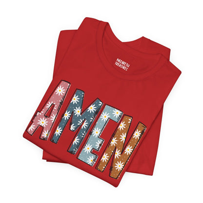 Amen Flowers Boho T-Shirt - Nazareth Treasures