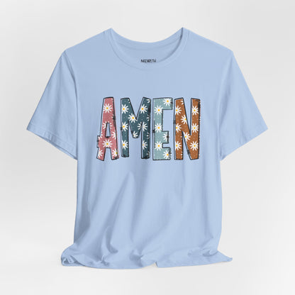 Amen Flowers Boho T-Shirt - Nazareth Treasures