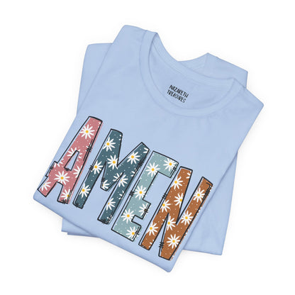 Amen Flowers Boho T-Shirt - Nazareth Treasures