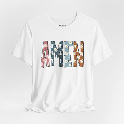 Amen Flowers Boho T-Shirt - Nazareth Treasures