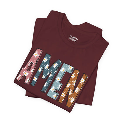 Amen Flowers Boho T-Shirt - Nazareth Treasures