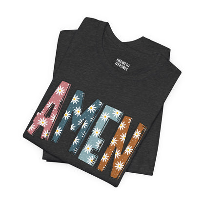 Amen Flowers Boho T-Shirt - Nazareth Treasures