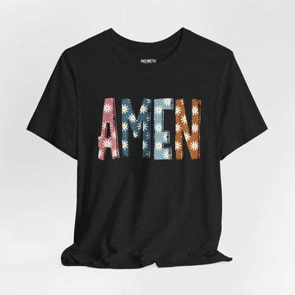 Amen Flowers Boho T-Shirt - Nazareth Treasures