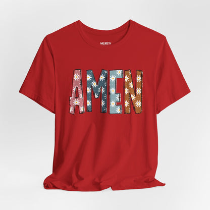 Amen Flowers Boho T-Shirt - Nazareth Treasures