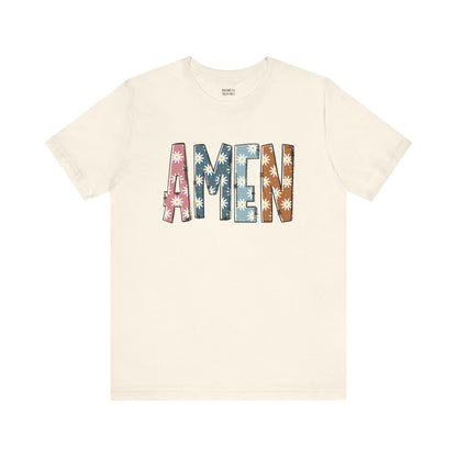 Amen Flowers Boho T-Shirt - Nazareth Treasures