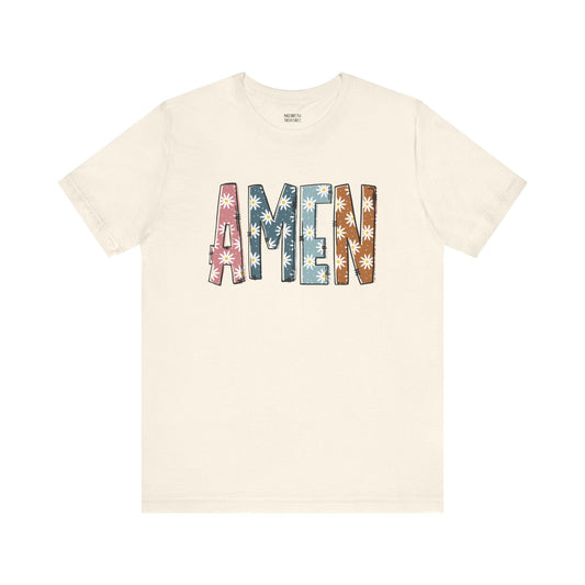 Amen Flowers Boho T-Shirt - Nazareth Treasures